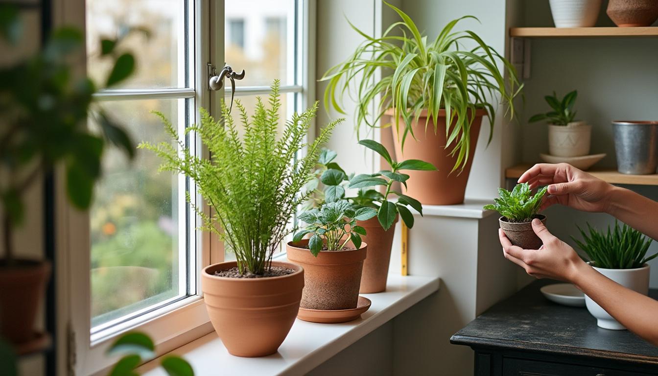 Illustration: Choisir des contenants adaptés pour optimiser l’espace avec des pots