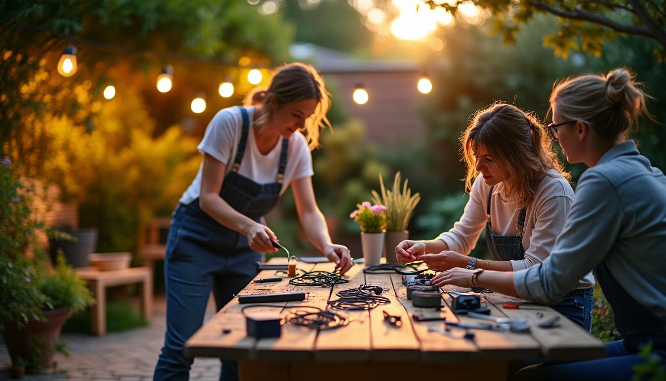 Illustration: Choisir le matériel adapté pour installer un éclairage de jardin extérieur