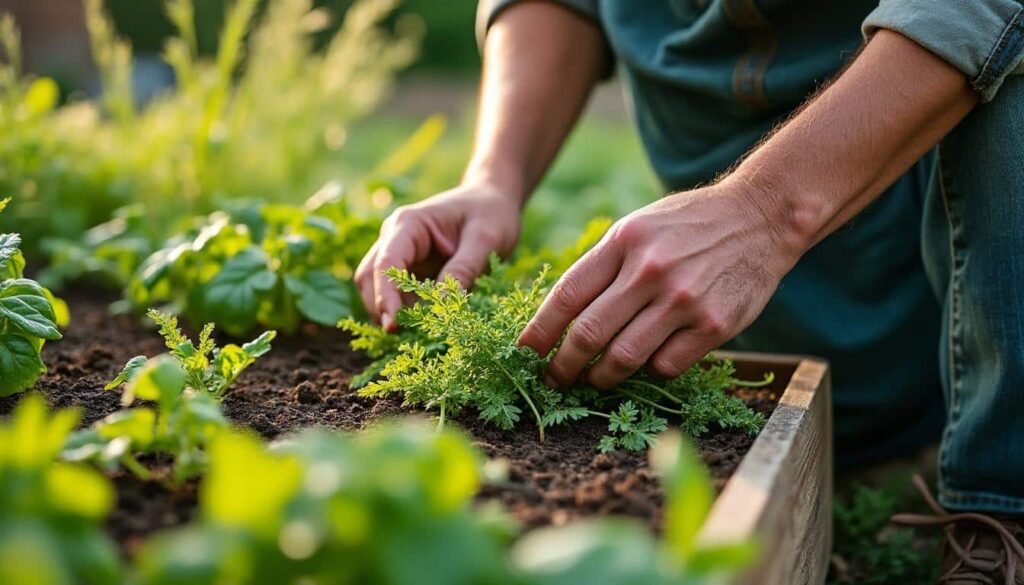 Désherbage sans effort au potager : méthodes naturelles et astuces