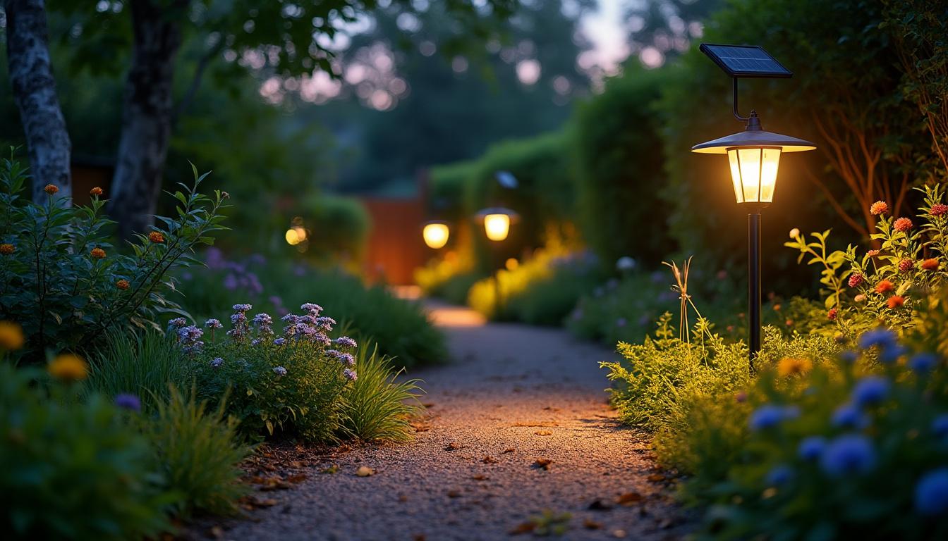 Illustration: Comparaison des avantages et inconvénients des lampes solaires et électriques pour le jardin