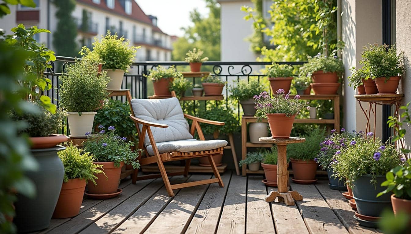 Exemples de disposition de pots sur balcon : idées et conseils pratiques