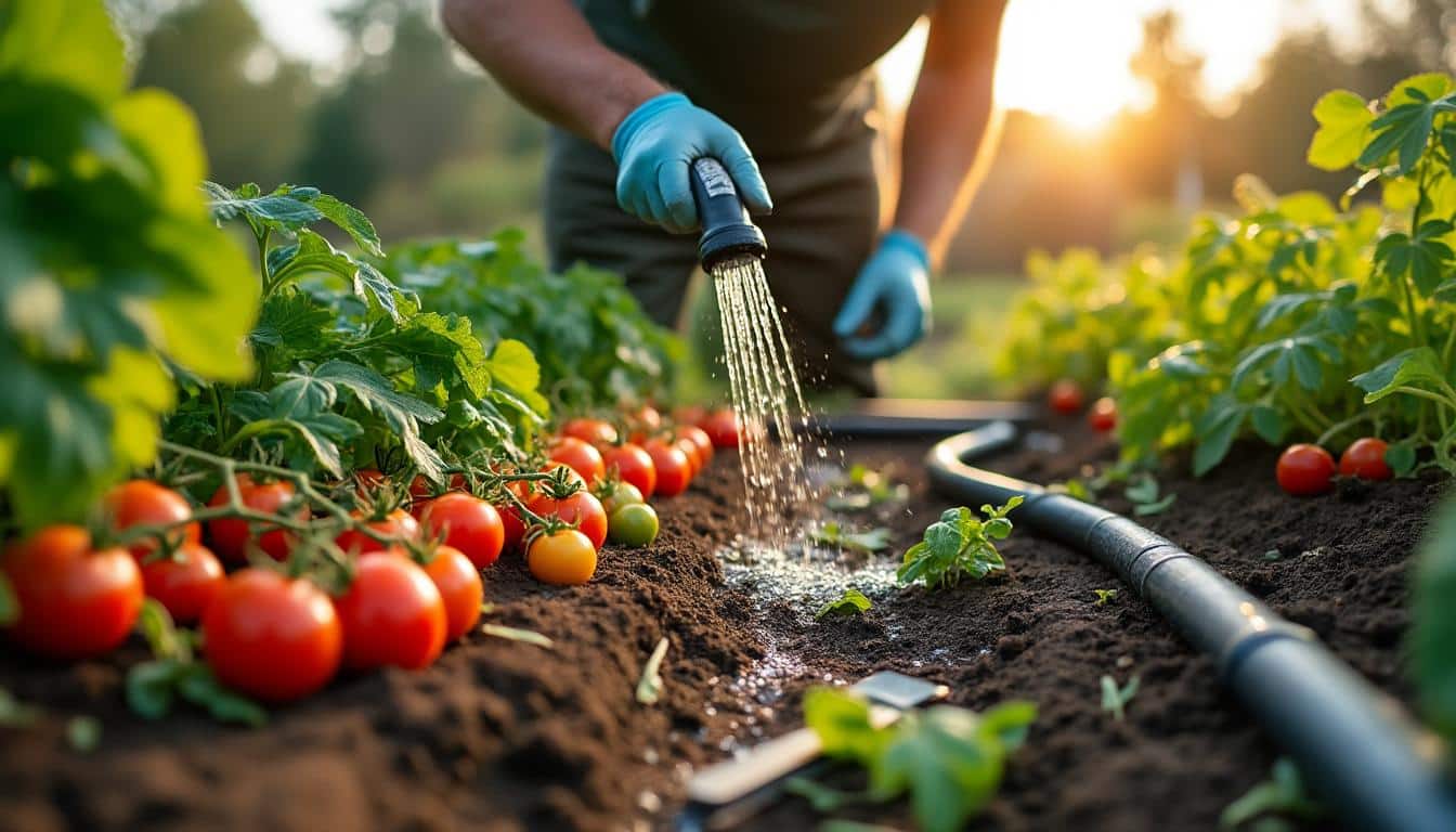Illustration: Définition et principe de l’arrosage goutte à goutte au potager
