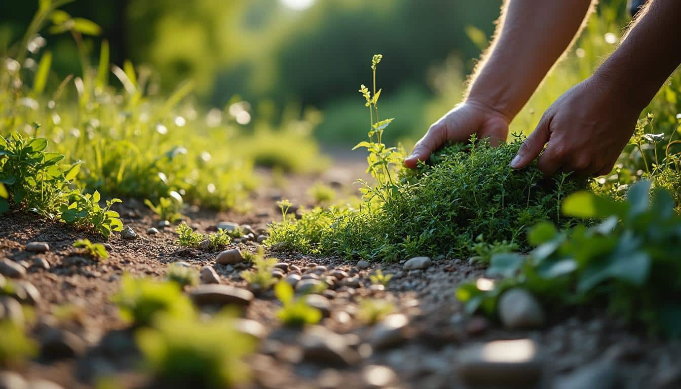 Désherber les allées gravillonnées : méthodes et astuces efficaces