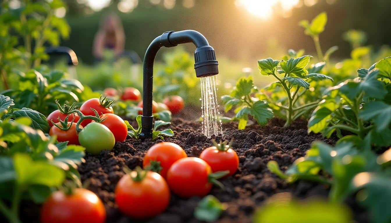 Illustration: Définition et principe de l’arrosage goutte à goutte au potager