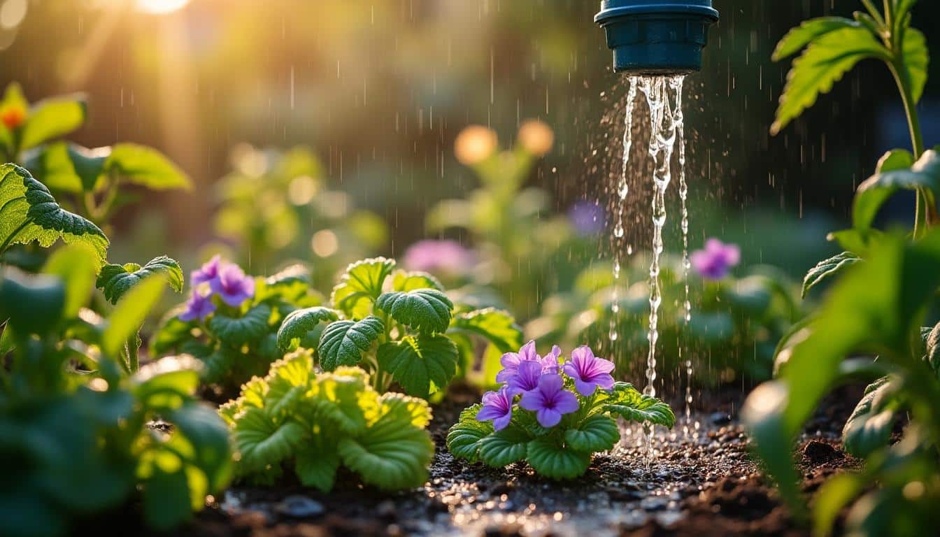 Illustration: Comment fonctionne un système d’arrosage avec récupération de pluie par gouttière et filtration ?