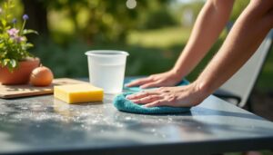 Comment nettoyer une table de jardin en aluminium : astuces et conseils