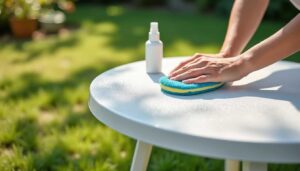 Comment nettoyer une table de jardin en plastique blanc : astuces et conseils
