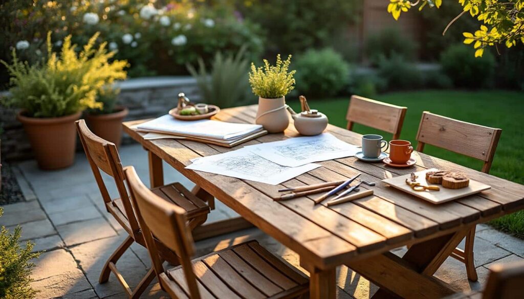 Plan de table de jardin en bois : guide pratique et conseils DIY