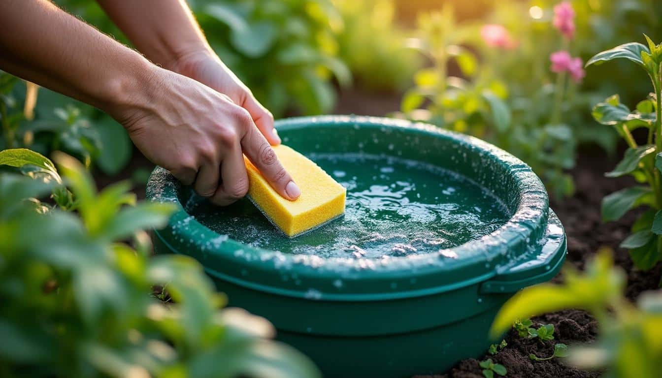 Arrosage avec une cuve plastique de récupération : guide nettoyage