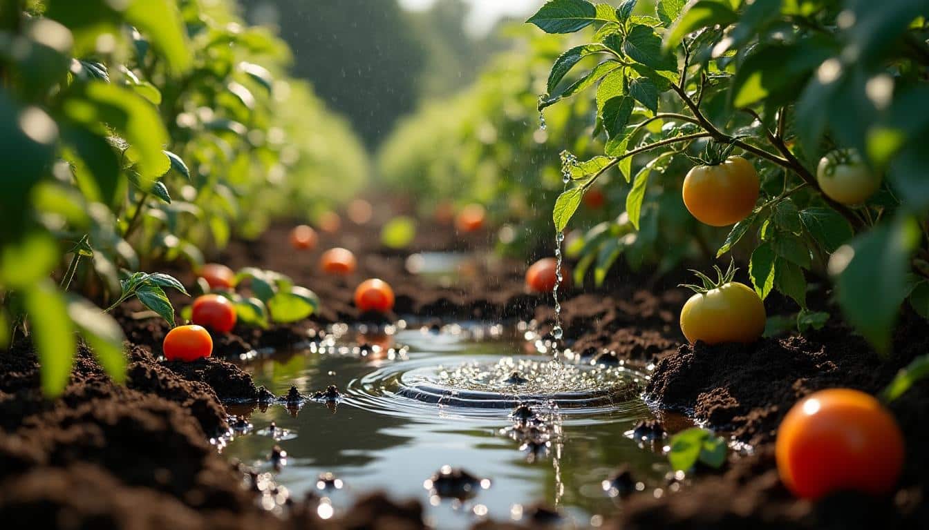 Arrosage avec récup d’eau en goutte à goutte : économie garantie