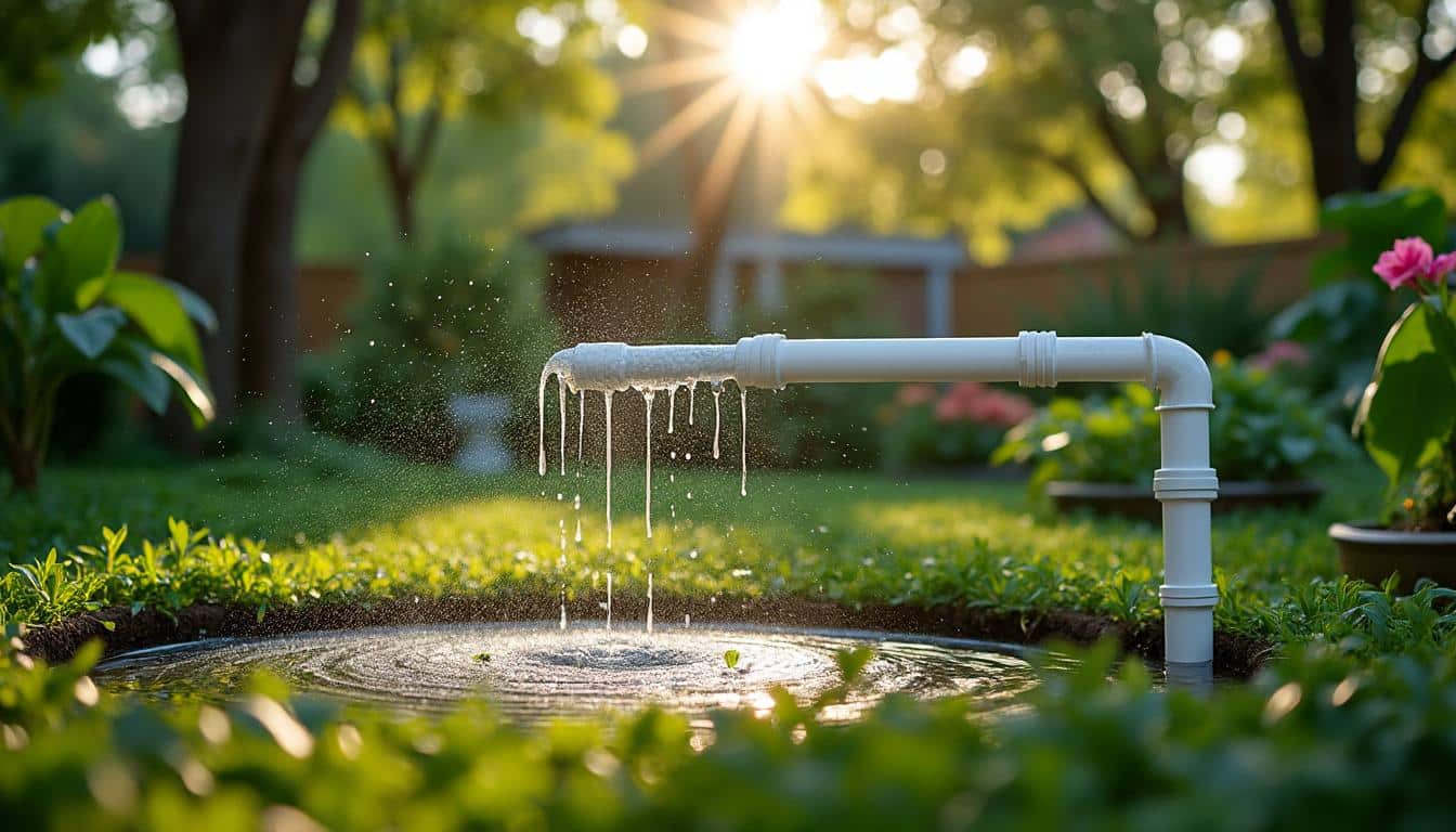 Arrosage avec récupération de gouttière et premier rinçage efficace