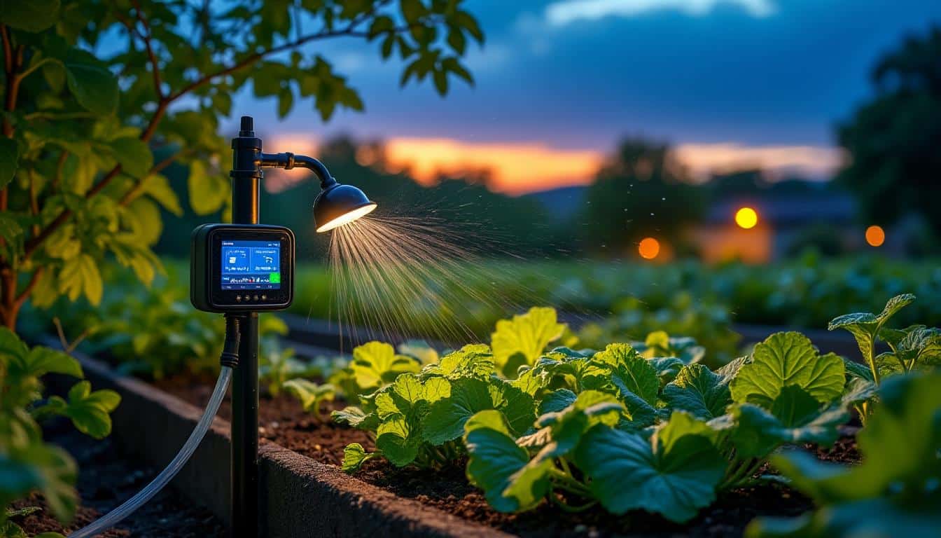 Illustration: Comprendre l’arrosage du potager avec de l’eau récupérée, la nuit et en mode programmation