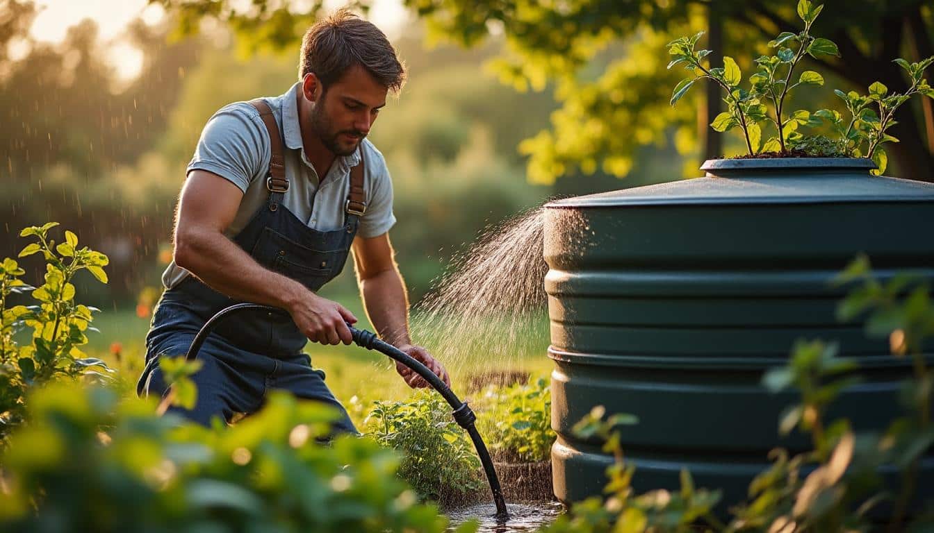 Illustration: Comprendre l’arrosage à partir d’un tonneau de récupération : principes, avantages et enjeux de la gestion du débordement