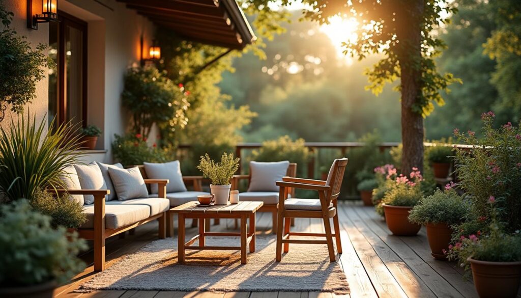 Conseils pour un effet indirect avec la lumière sur la terrasse