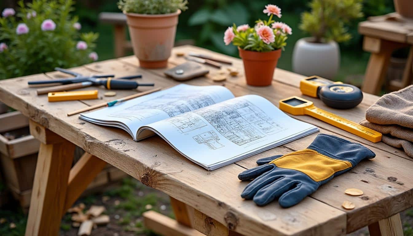 Illustration: Les matériaux et composants essentiels pour une jardinière en bois robuste