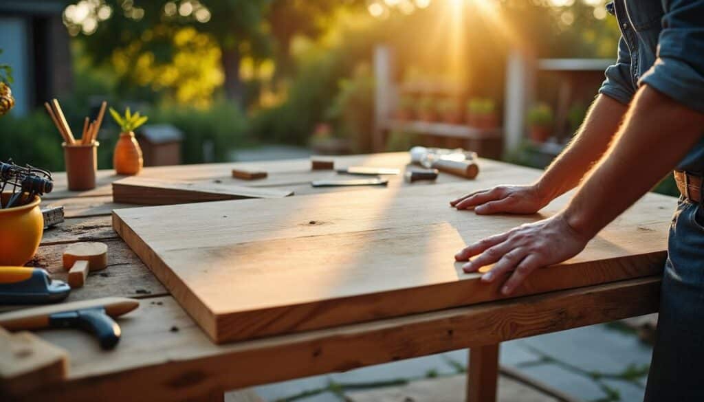Fabriquer une table en bois d’extérieur solide et personnalisée