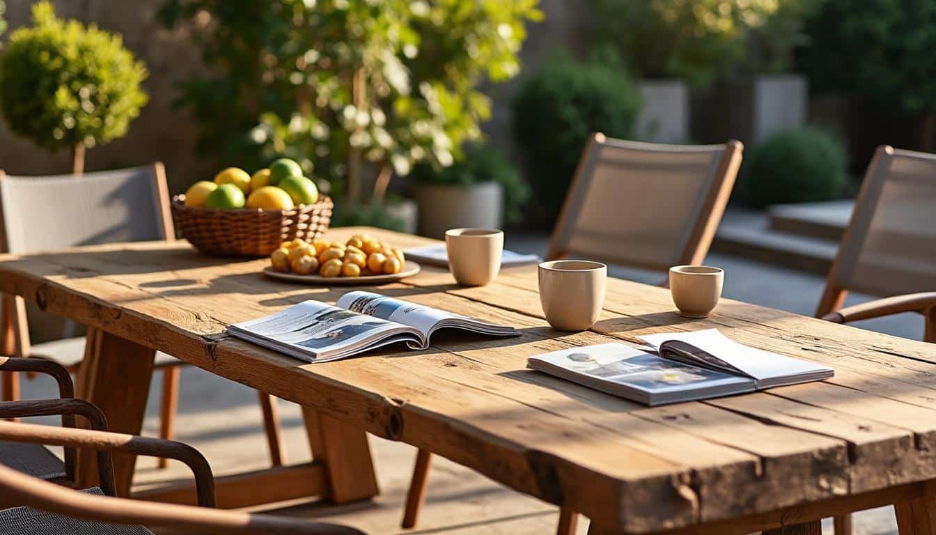 Illustration: Les raisons de privilégier une table conçue à partir d’un touret en bois