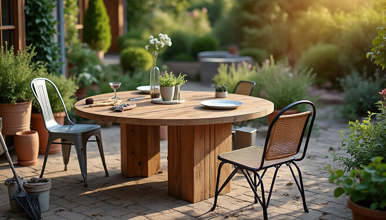 Illustration: Comprendre l’utilité du touret en bois dans un jardin ou une terrasse