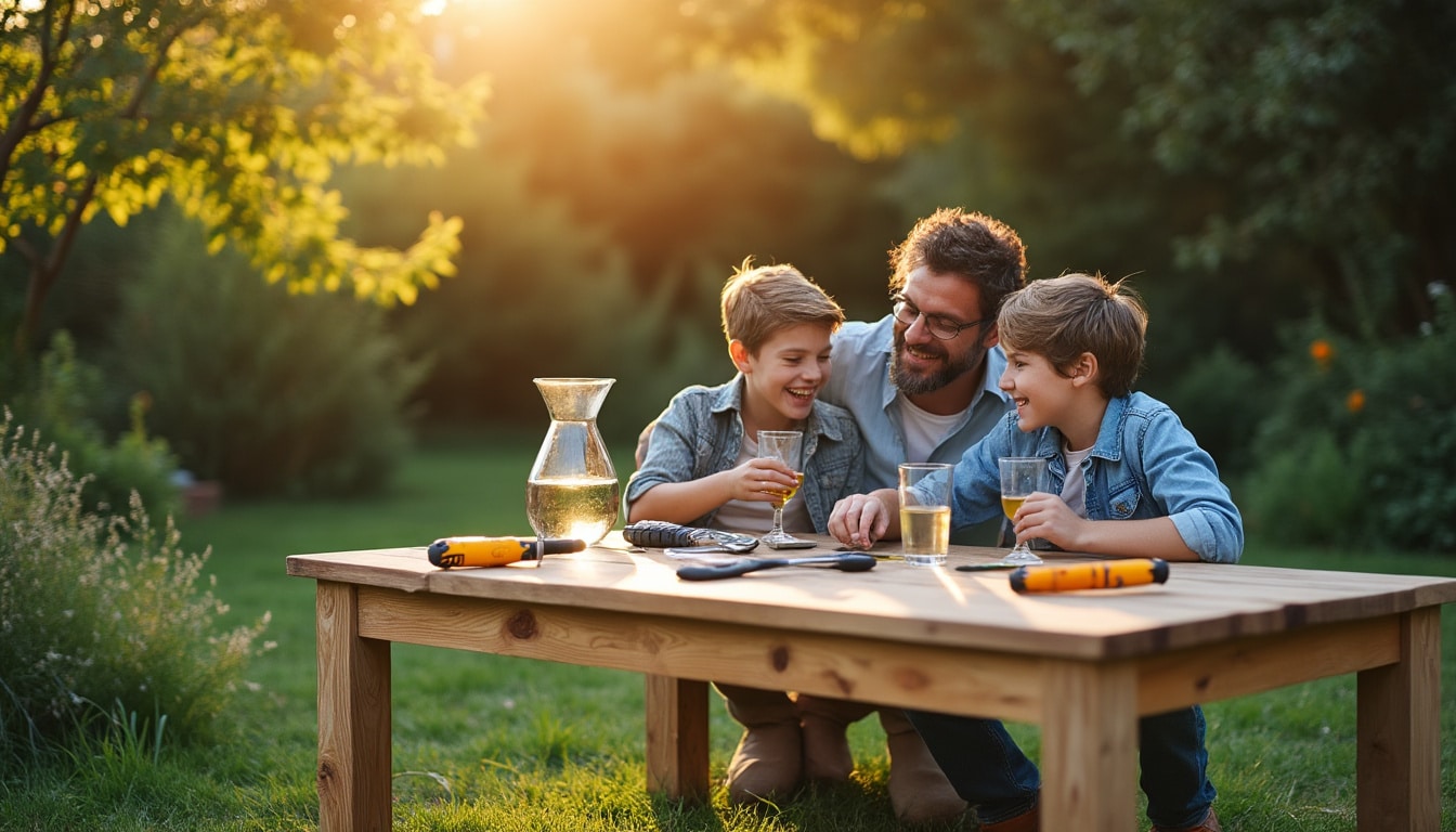 Illustration: Pourquoi opter pour une table en bois fabriquée soi-même pour son jardin ?