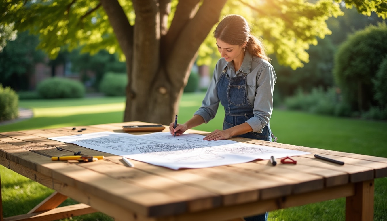 Plan de table de jardin en bois : guide complet pour réussir