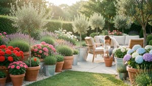 Aménager son jardin avec des pots de fleurs