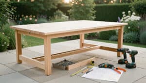 Plan de table de jardin en bois : dimensions et montage